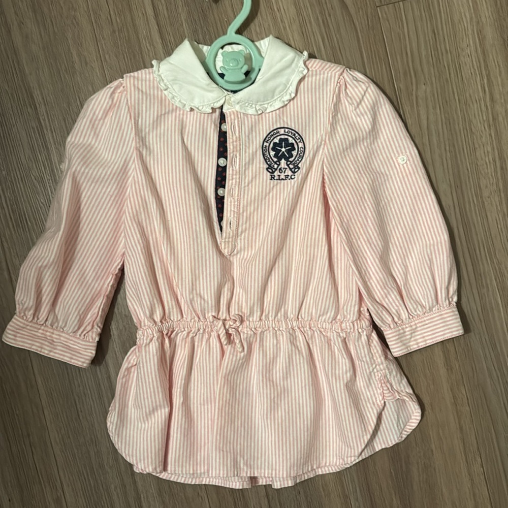 Ralph Lauren Pink & White Striped Dress/Top 24M
